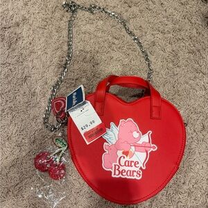 Care Bears Red Heart-Shaped Crossbody with Cherry Charm